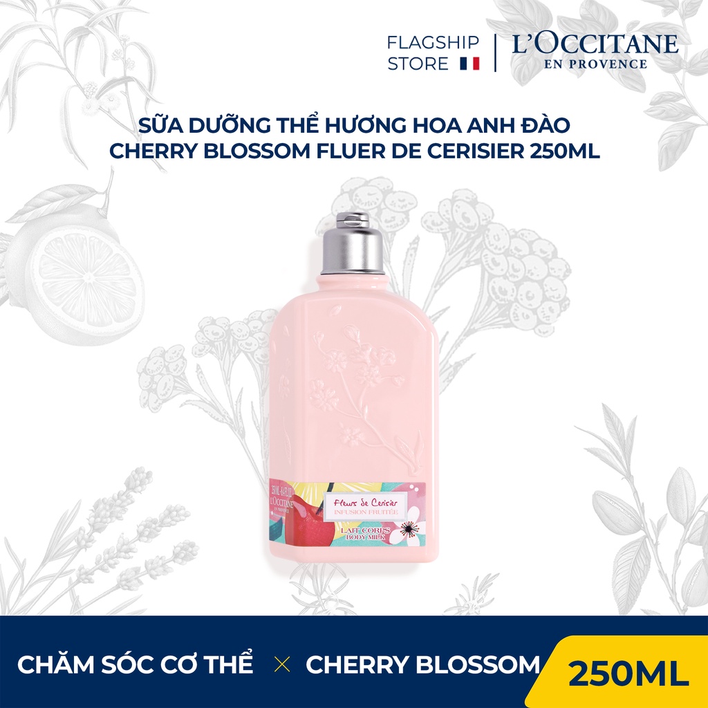 Sữa dưỡng thể Hương hoa Anh Đào Cherry Blossom Fluer de Cerisier 250ml L'Occitane