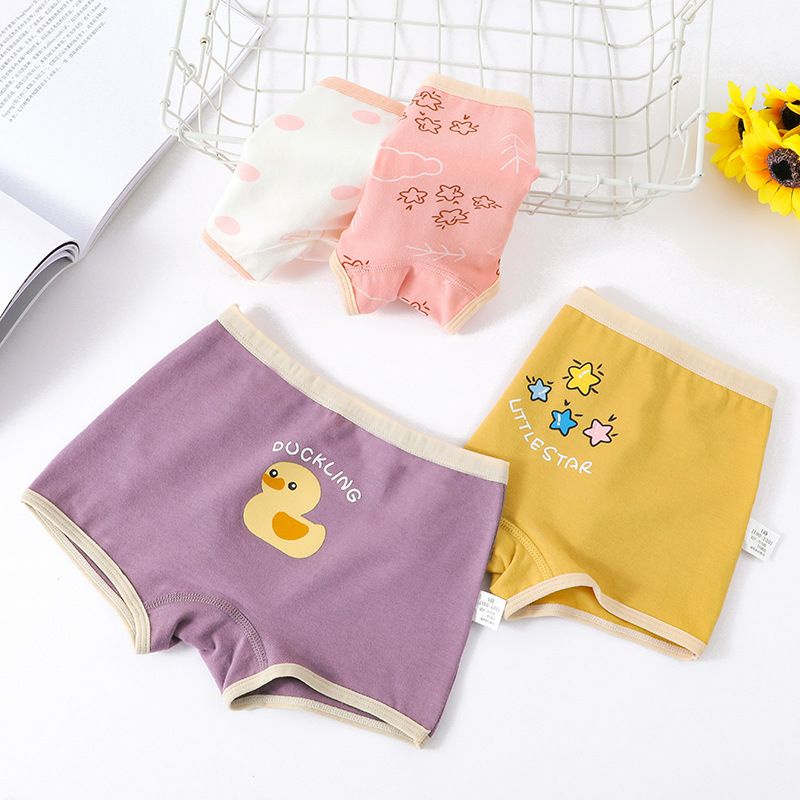 Set 4 quần chip đùi cho bé gái in hình siêu yêu 12-40kg~ MARUKA FASHION