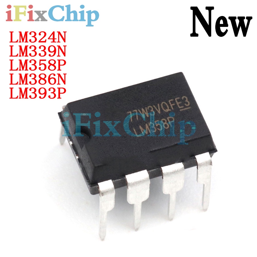 Set 10 Linh Kiện Điện Tử LM324 LM358 LM339 LM386 LM324N LM339N LM358P LM386N LM393P DIP8 DIP-14 IC Mới