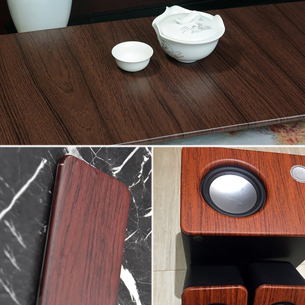 Miếng Dán Họa Tiết Vân Gỗ Bằng PVC Tự Dính 10/30*100cm Trang Trí Nội Thất Xe Hơi