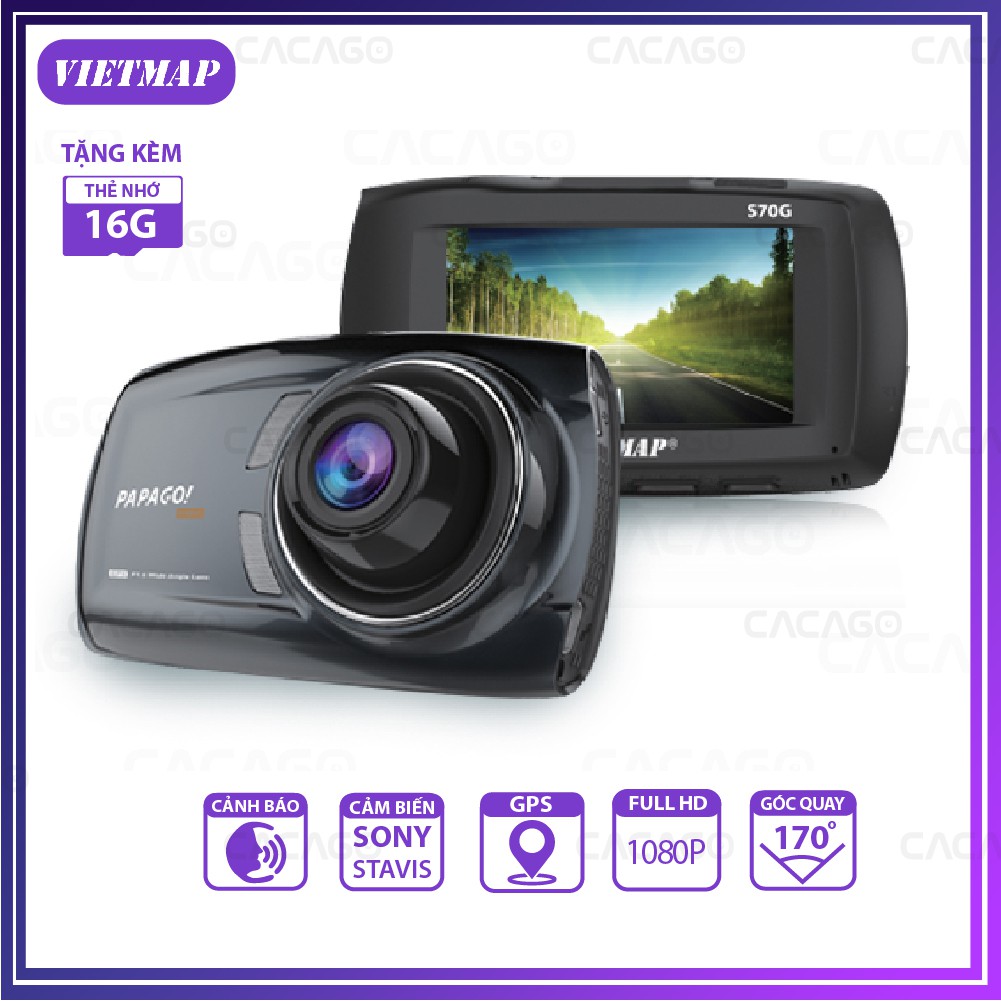 Camera hành trình Vietmap S70G ghi hình FHD góc rộng 170 độ thumbnail