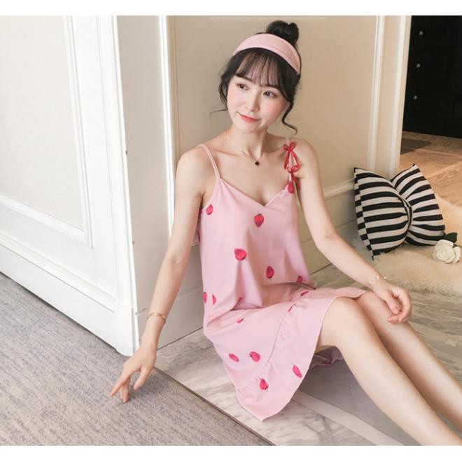 Váy Ngủ 2 Dây 💝FREESHIP Từ 50K💝 Đồ Ngủ Mặc Nhà Đẹp Dáng Dài Phom Rộng Cotton Mềm Mịn Họa Tiết Dễ Thương | BigBuy360 - bigbuy360.vn