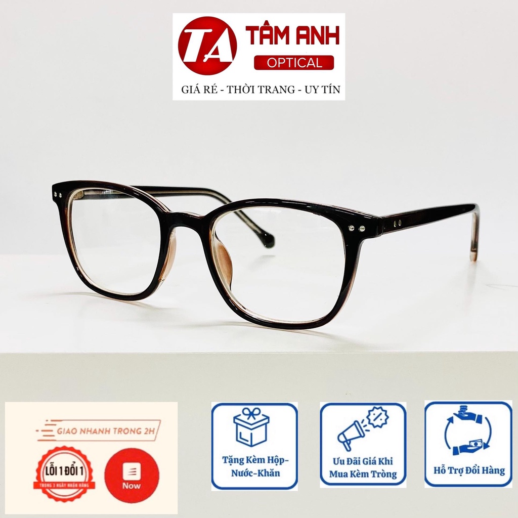 GỌNG KÍNH NAM NỮ DÁNG VUÔNG ÔM MẮT CÀNG CỐT KIM LOẠI CỰC BỀN - NHẬN CẮT MẮT CẬN LOẠN THEO YÊU CẦU