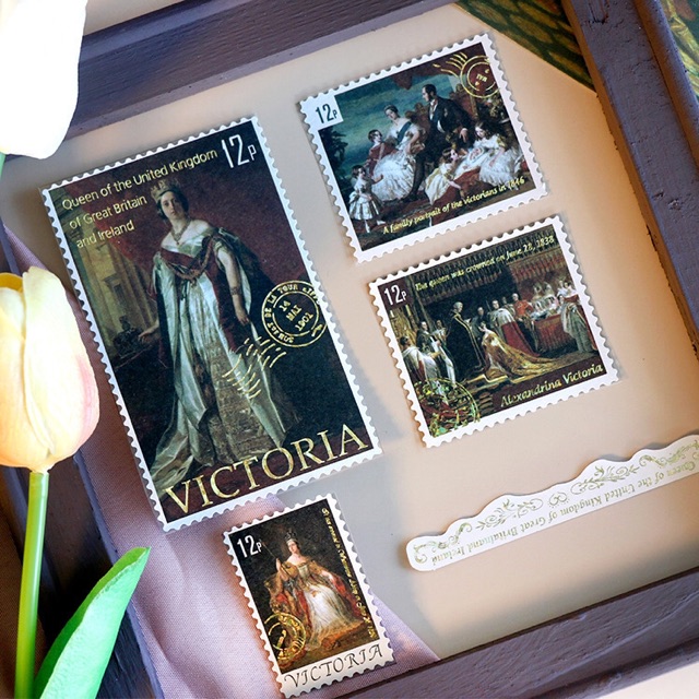 Tấm hình dán con tem danh họa thế giới