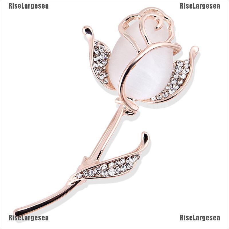 Ghim Cài Áo Hoa Opal Với