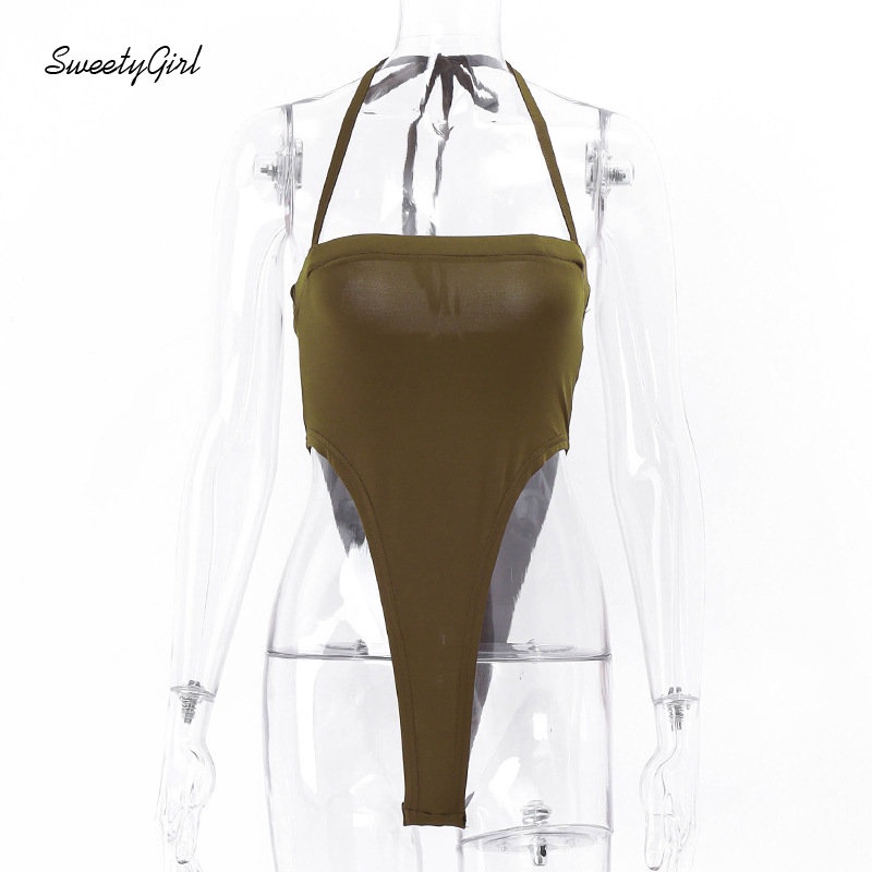 Áo Liền Thân Không Tay Hở Vai Màu Trơn Thời Trang 2022 Quyến Rũ Cho Nữ