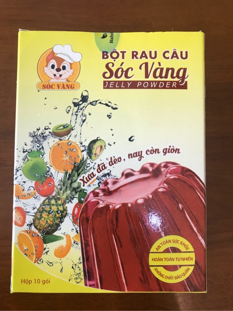 Bột rau câu dẻo jelly sóc vàng