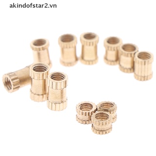 100pcs M3 nut Injection Molding Brass Knurled Thread Inserts Nuts