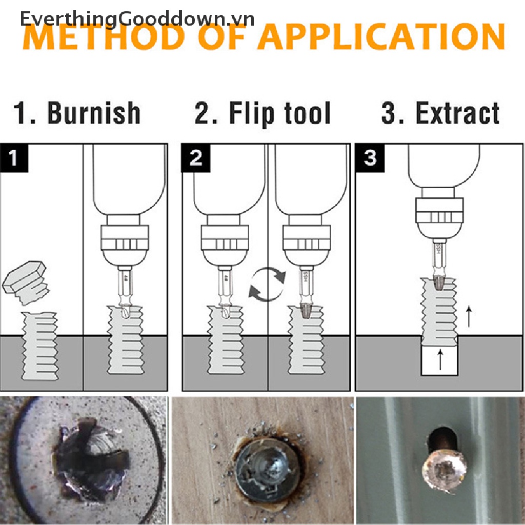 Bộ 6 Mũi Khoan Tháo Gỡ Bu Lông Gãy Chuyên Dụng