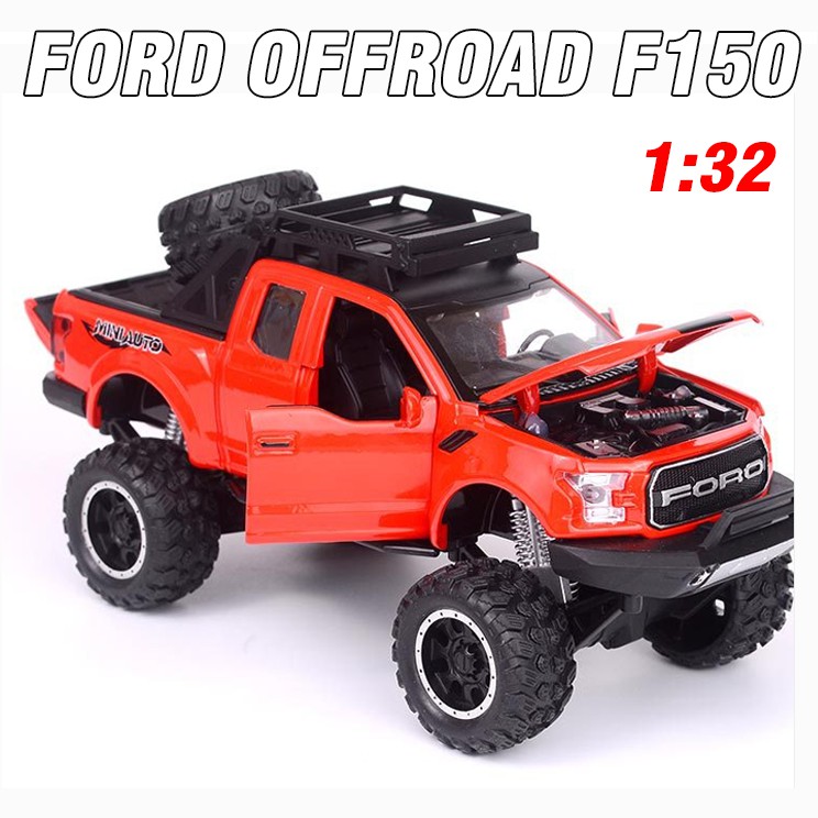 Mô hình xe ô tô Ford F150 Raptor Offroad tỉ lệ 1:32 bằng hợp kim và nhựa đồ chơi trẻ em