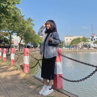 Áo blazer sọc caro Ulzzang (Có ảnh thật-hàng sẵn)