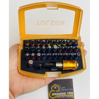 Bộ mũi vít Tolsen 20370 38 chi tiết siêu cứng kèm đầu chuyển chính hãng
