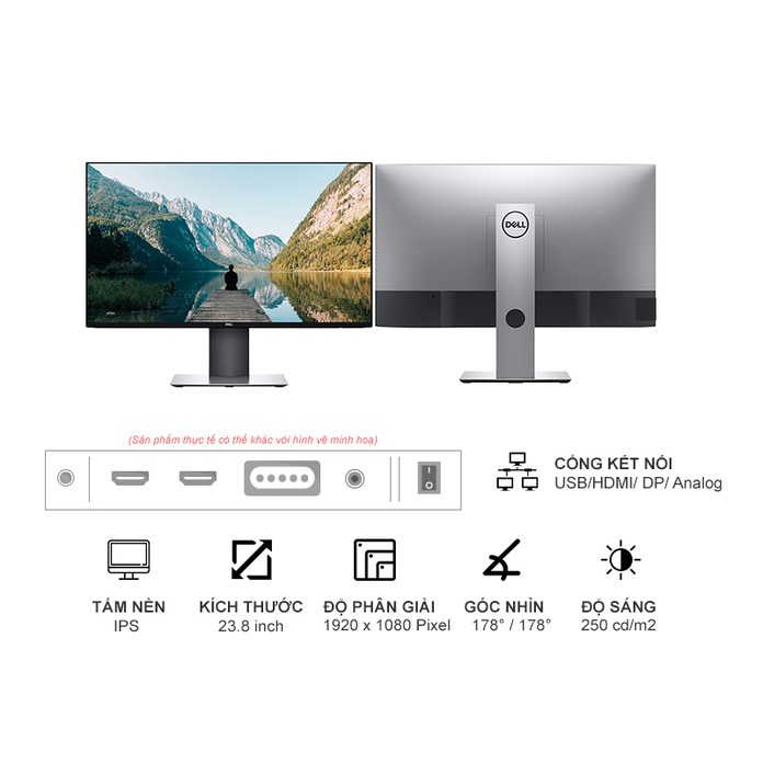Màn Hình Dell U2419H 23.8" WHD LED 1920x1080 HDMI DP USB 3.0 (U2419H) - Chính Hãng | BigBuy360 - bigbuy360.vn