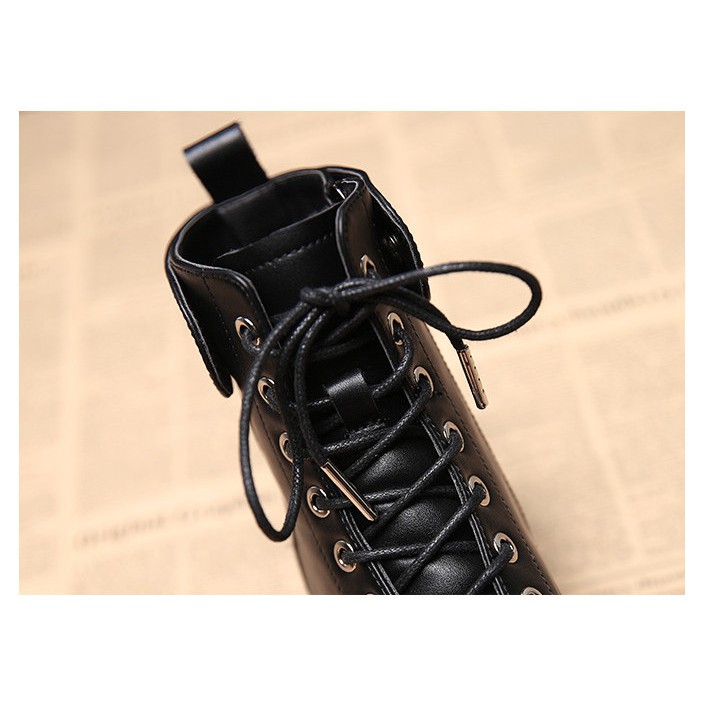 Giày bốt Martin phong cách Hàn Quốc khoá kéo đế cao 4cm | BigBuy360 - bigbuy360.vn