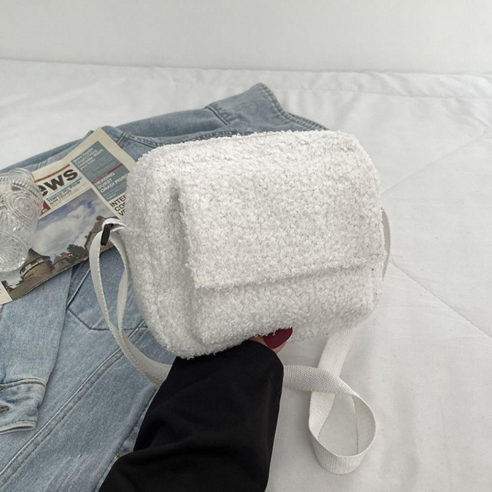 Túi Đeo Chéo Lông Cừu Lấp Lánh Đựng Điện Thoại Thời Trang Cho Nữ