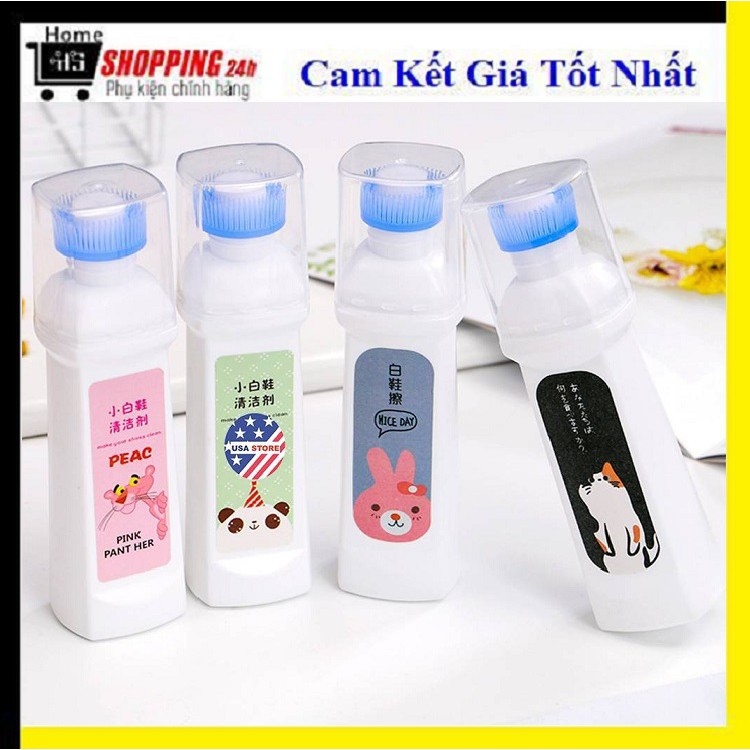 Chai tẩy trắng Plac lau giày  và túi xách siêu sạch loại mới, chai nước tẩy rửa giày dép giúp tẩy sạch vết bẩn, vết ố