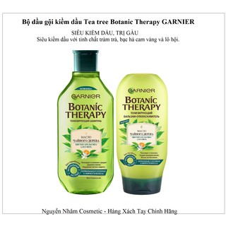 GỘI XẢ GARNIER BOTANIC THERAPY TEA TREE – SIÊU KIỀM DẦU, TRỊ GÀU