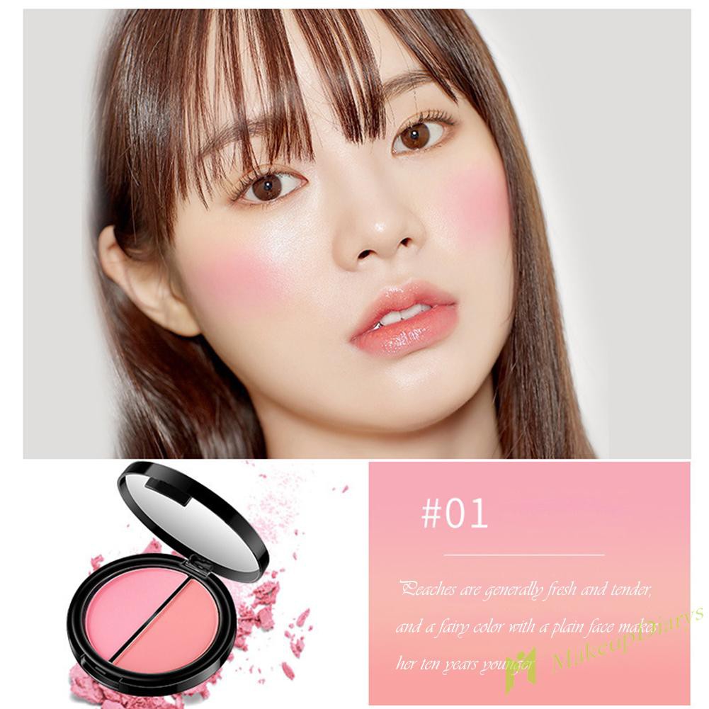 【New Arrival】Two-Color 3D Blush Palette Long-Lasting Powder Blush for Natural Makeup