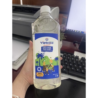 Dầu dừa tinh khiết Vietcoco Organic 1 lít dầu dừa Ép lạnh hàng công ty cực chuẩn