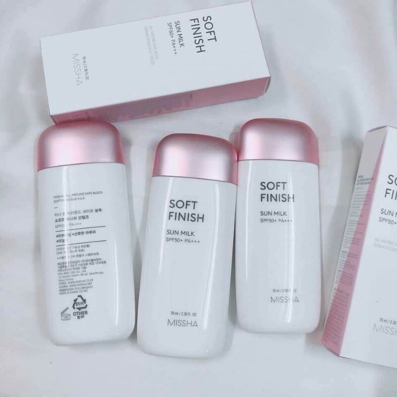 Có bill_Kem chống nắng nâng tone Missha Soft Finish Sun Milk SPF50 PA+++