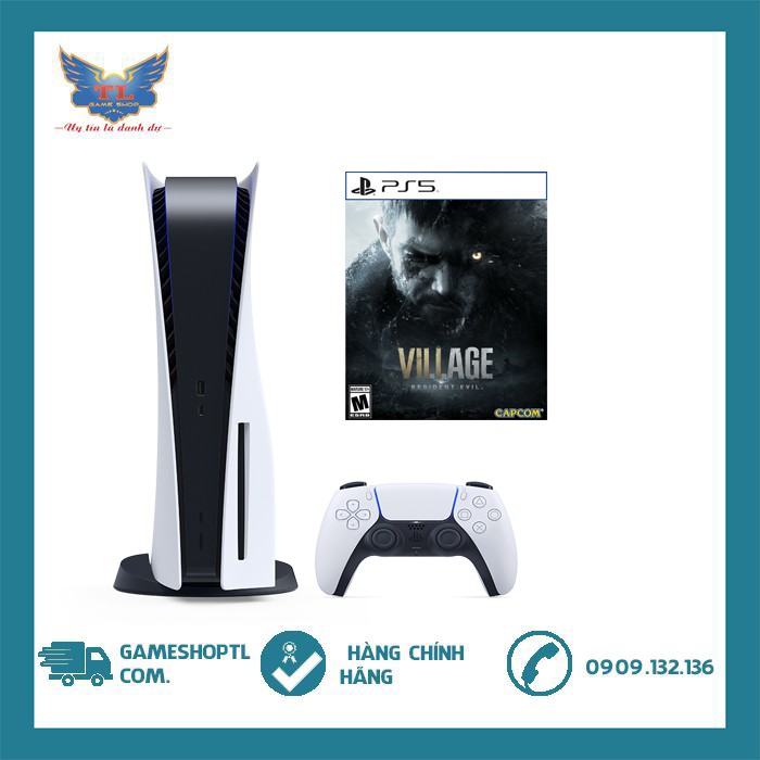 Máy chơi game PS5 - Kèm Game Resident Evil Village Cho ps5- Chính Hãng Sony Việt Nam