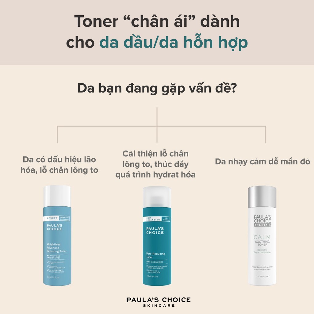 [PAULA'S CHOICE] Toner cân bằng và điều chỉnh lỗ chân lông Skin Balancing Pore Reducing Toner (Mã 1350)
