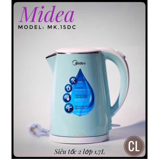 Bình siêu tốc Midea MK-15DC 1.5 lít