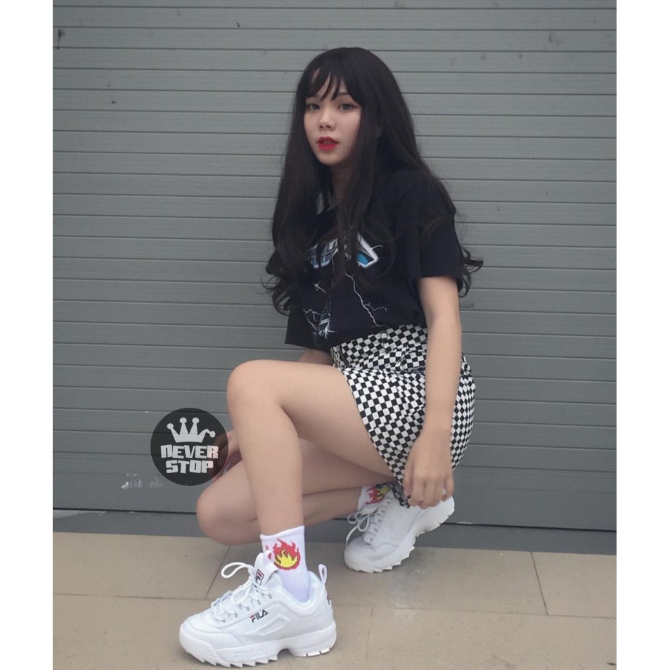 SALE HOT FILA DISRUPTOR 2 TRẮNG giày Hàn Quốc cổ cao bản chuẩn đẹp siêu HOT [TẶNG VỚ] 👟 2020 . !