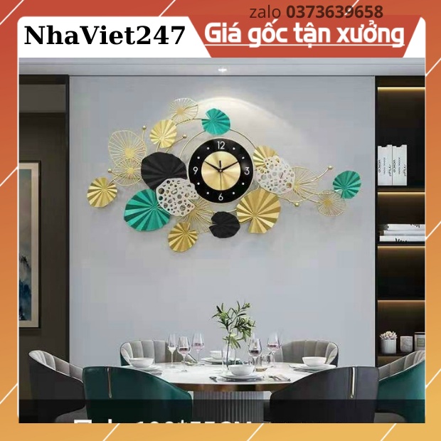 Đồng Hồ Treo Tường Trang Trí-Mã 2920-Kt 100x50cm-đồng hồ tranh đẹp,giá rẻ-quà tặng ý ngĩa-hàng nhập khẩu -bh 5 năm