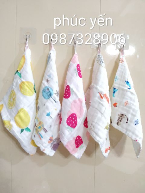 Sale !!! Khăn Sữa Sợi Tre 6 Lớp HBQKIds (224)