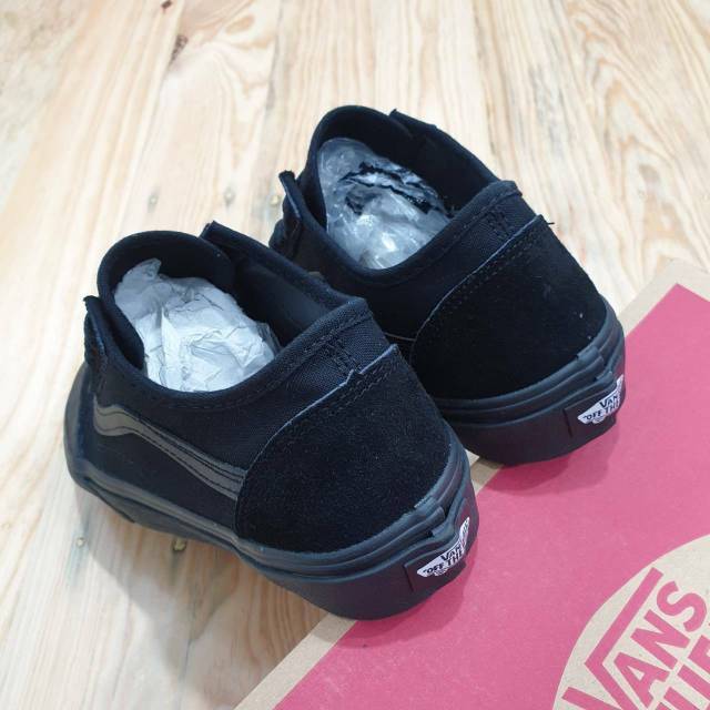 Giày Vans Old Skool 36 Salt Wash All Black Đen