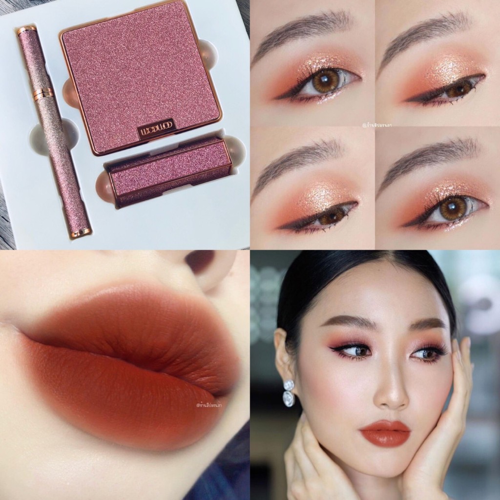 Set 3 món Phấn mắt + Bút lông + Son lì WODWOD | BigBuy360 - bigbuy360.vn