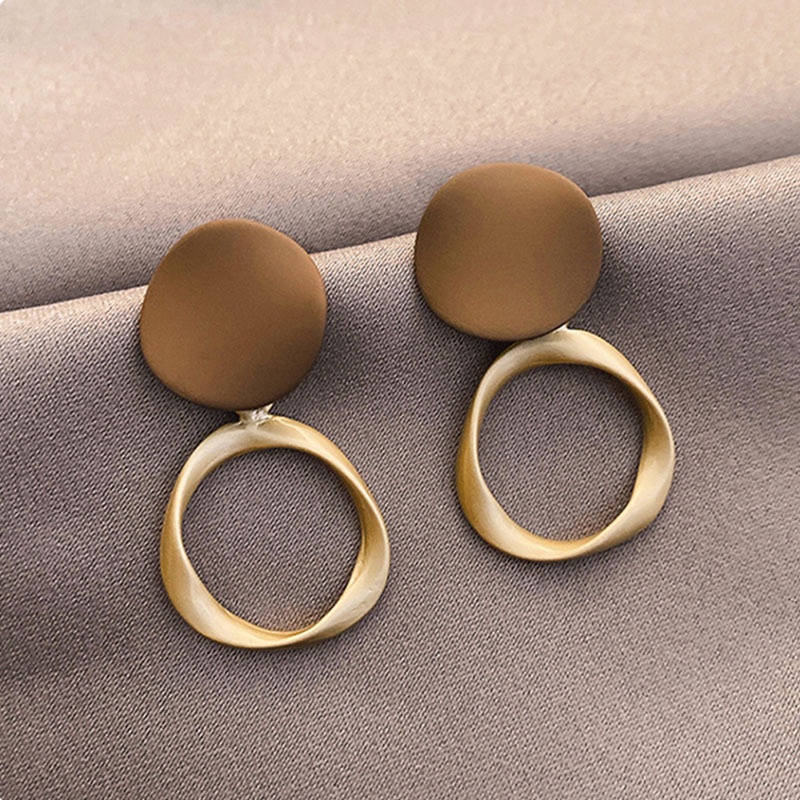 Đôi Bông Tai Dáng Dài Bằng Bạc 925 Họa Tiết Hình Học Thời Trang Cho Nữ