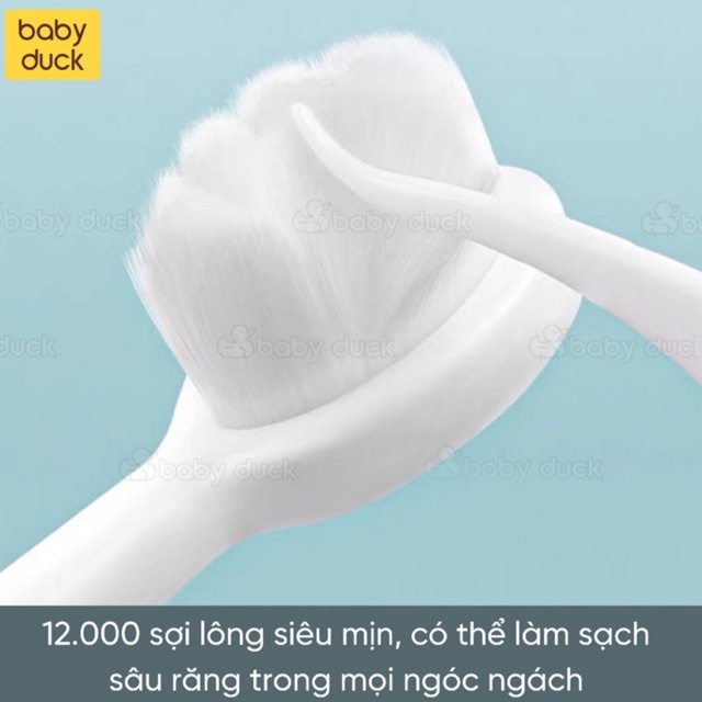 Bàn chải đánh răng 12.000 sợi siêu mềm cho bé 2-12 tuổi, chăm sóc răng miệng bé