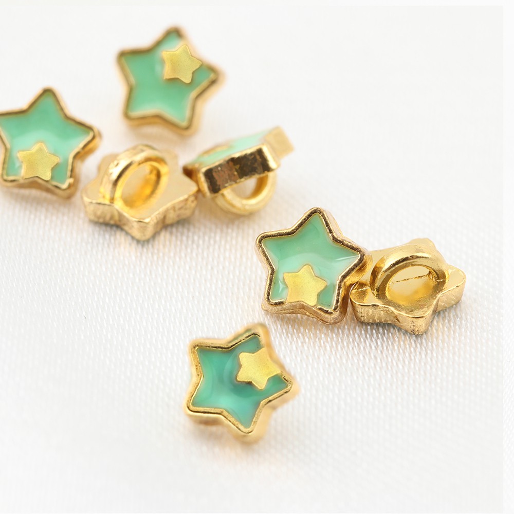 Set 20 Khóa Kim Loại Hình Ngôi Sao 5mm Cho Búp Bê