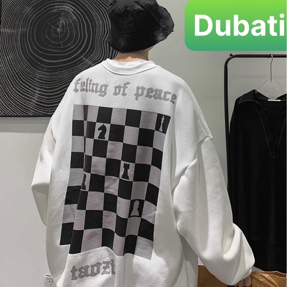 ÁO NỈ CHUI- ÁO SWEATER BÀN CỜ VUA CHẤT NỈ DÀY MỊN PHONG CÁCH TRẺ TRUNG- DUBATI FASHION