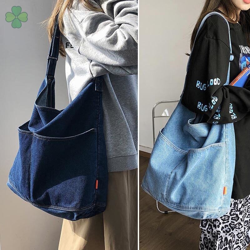 Túi Đeo Chéo Vai Bằng Vải Denim Thời Trang Sành Điệu Cho Nữ ZY172