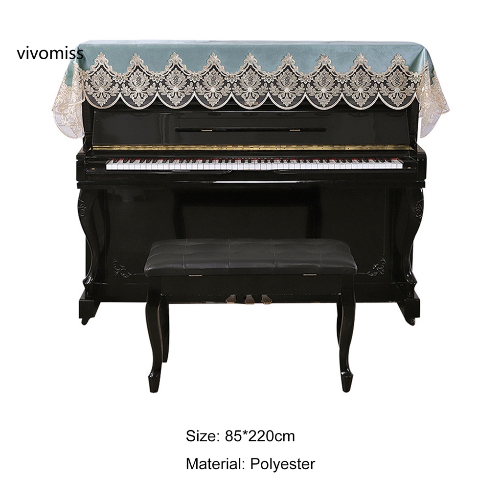 Tấm vải ren phủ đàn piano chống bụi dễ dàng làm sạch thêu họa tiết sang trọng