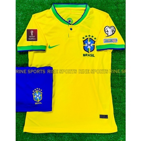 Bộ áo bóng đá Brazil hàng Thailand mùa giải 2022 Giống thi đấu 99%