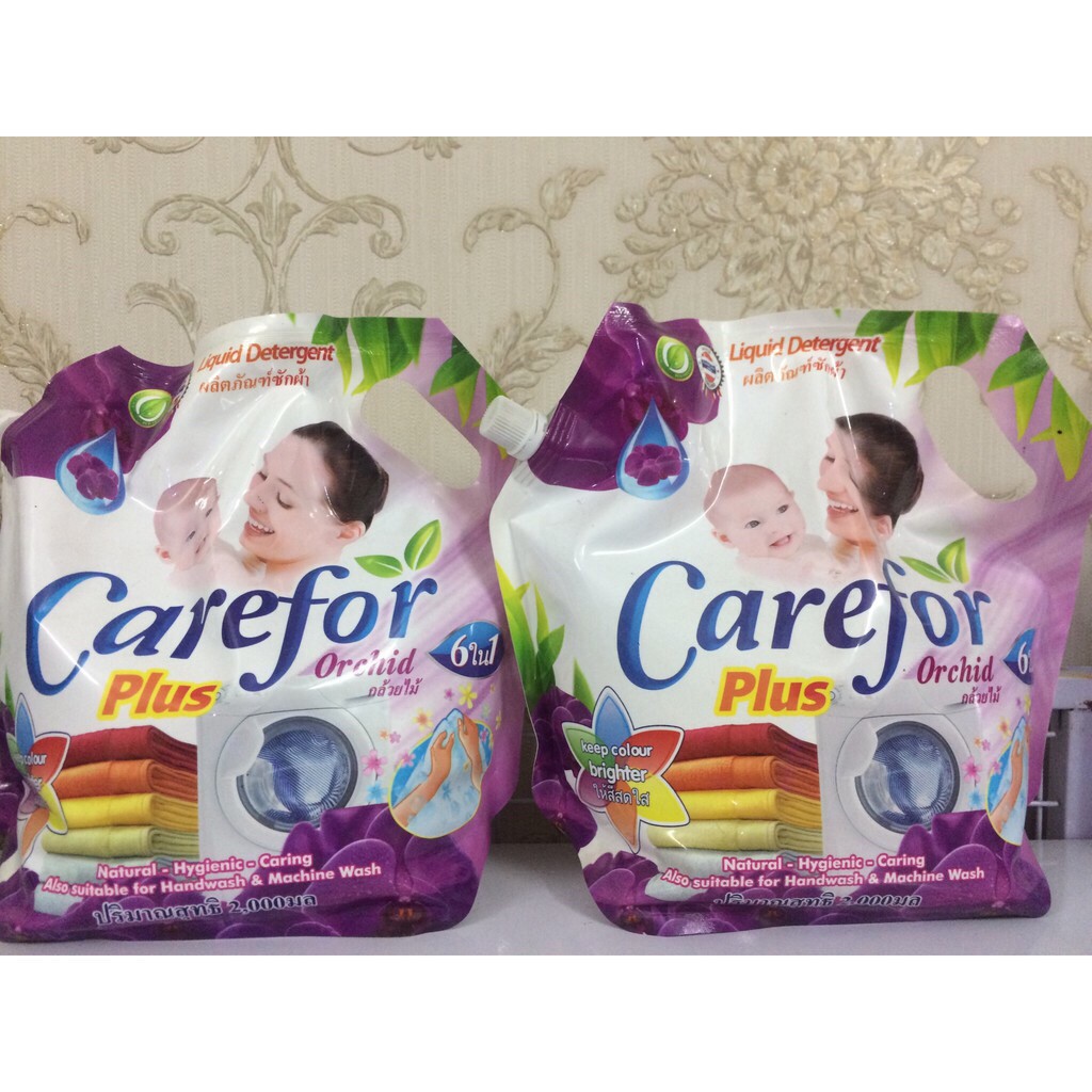 Nước giặt Carefor 6in1 túi 2000ml màu xanh