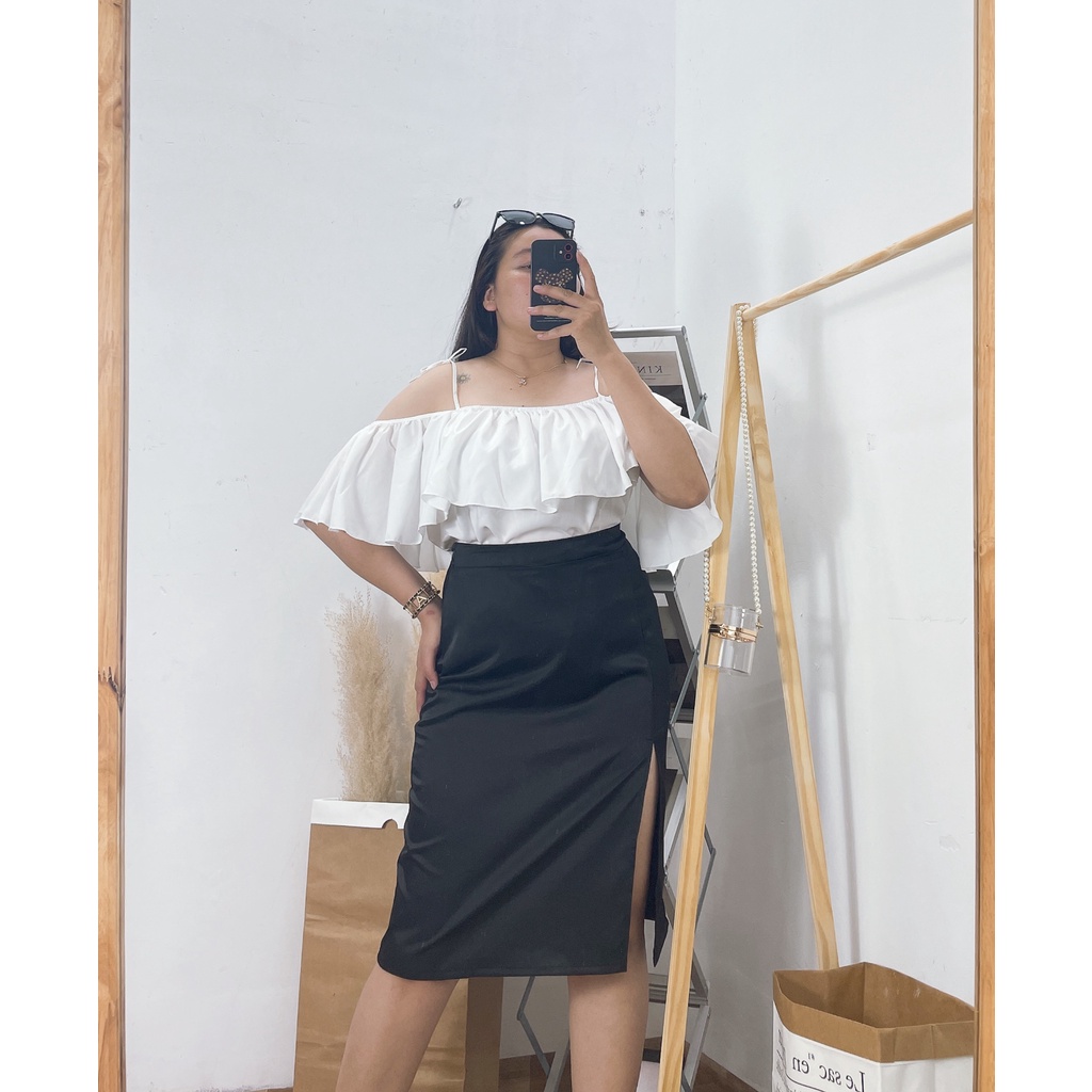 Áo Sơ Mi Bánh Bèo Bigsize Trễ Vai Dễ Thương  BET VAI