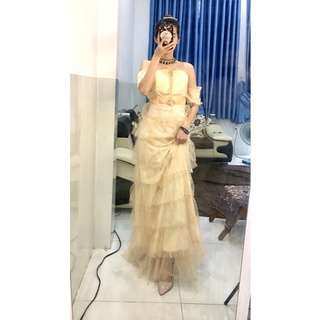 Đầm dạ hội voan tầng