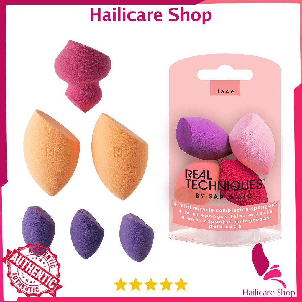 [Nhập Mỹ] Mút tán kem nền Real Techniques Miracle Complexion Sponge
