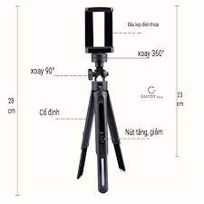 Giá đỡ điện thoại 3 chân Tripod MT01 - kẹp điện thoại ngắn tương thích với nhiều dòng máy, máy ảnh, kẹp chắc chắn