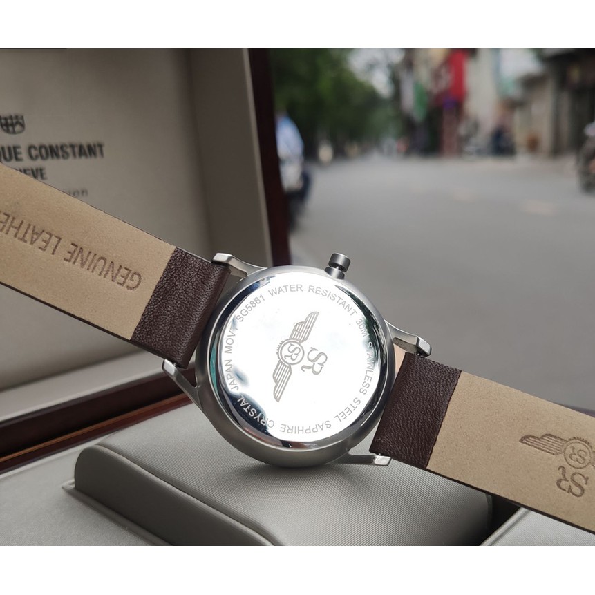 Đồng hồ nam SRWATCH Chrono Sport SG5861.4102 mặt trước và sau bằng Sapphire chống tr