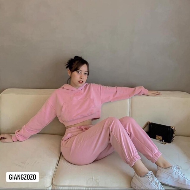 Set hồng nỉ kèm ảnh thật