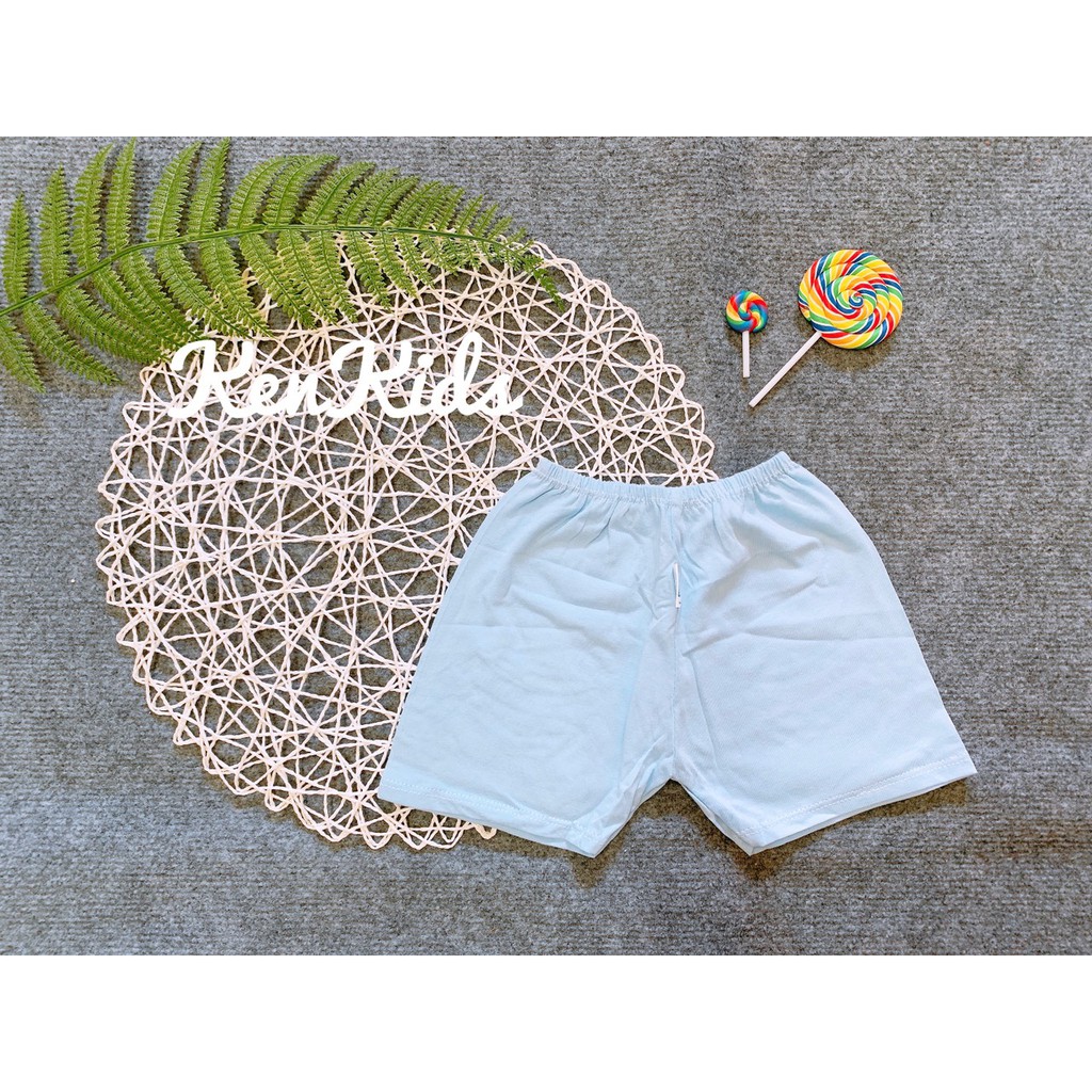 COMBO 5 Quần đùi ngắn màu thun cotton 100% cho bé