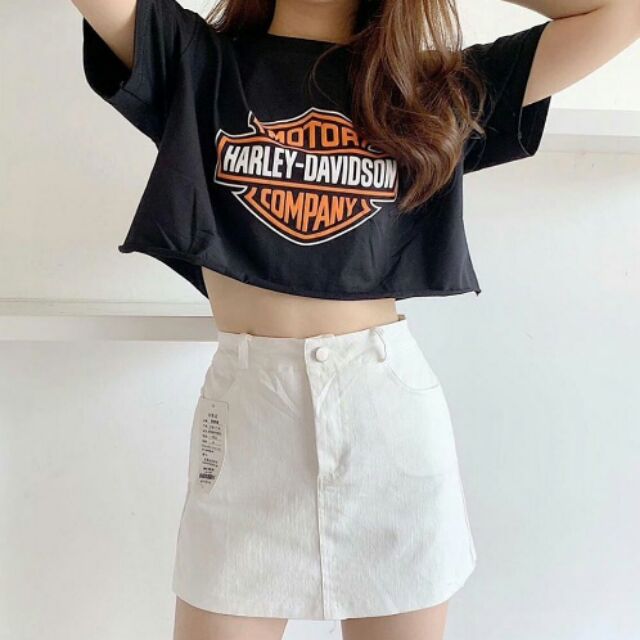 Áo Croptop in MOTTOR (Hình Thật)