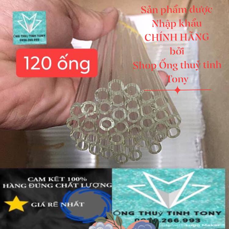 120 ống thuỷ tinh trắng