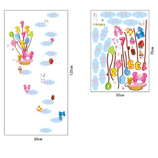 Decal trang trí tường Chữ Số vui nhộn